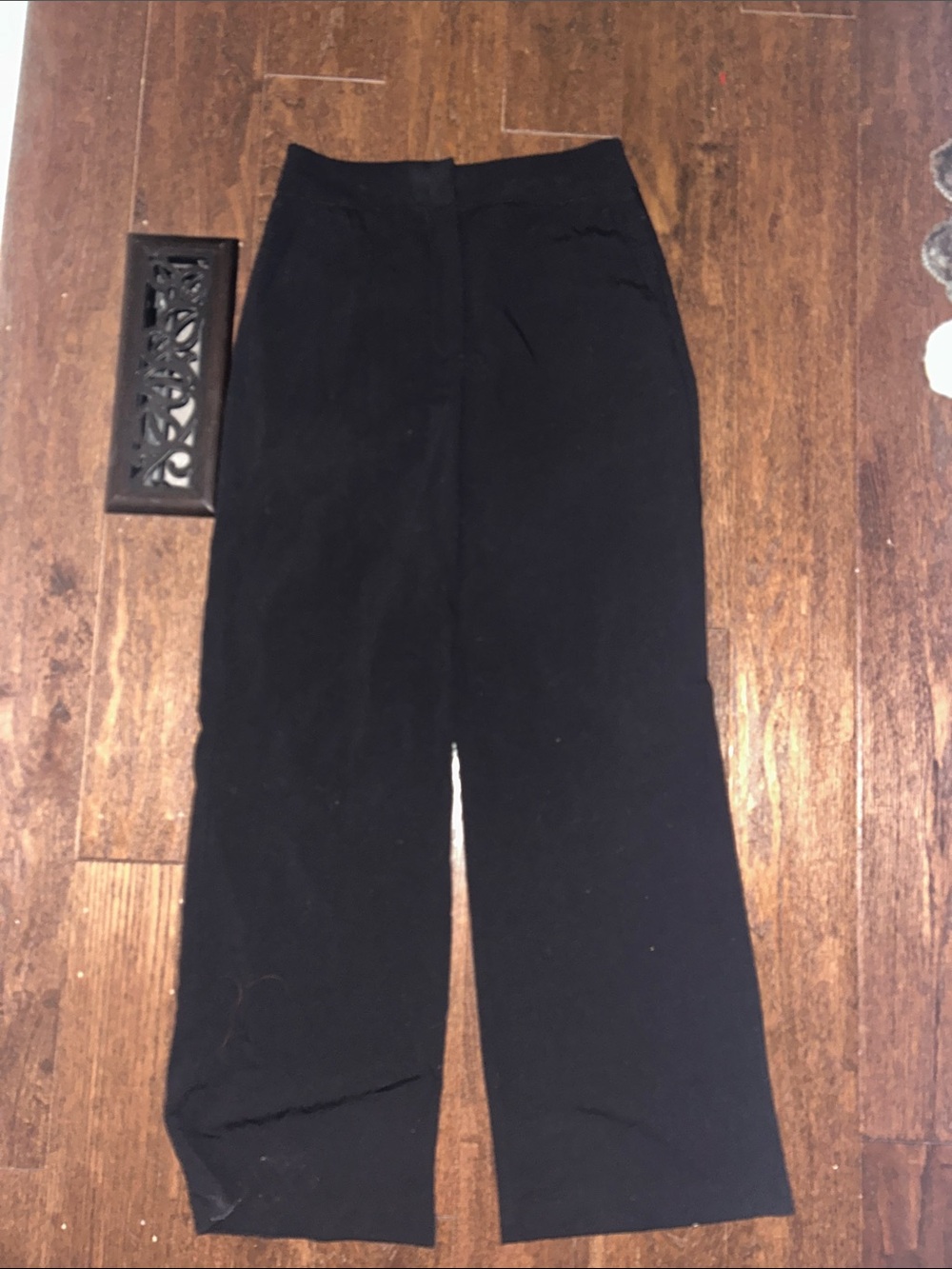 Black High-Waist Straight-Leg dress pants